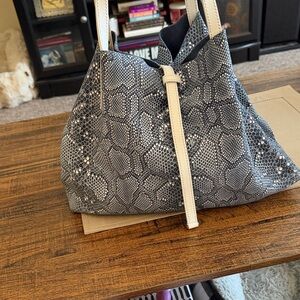 Tiffany & Co. Blue and Cream Shoulder Bag